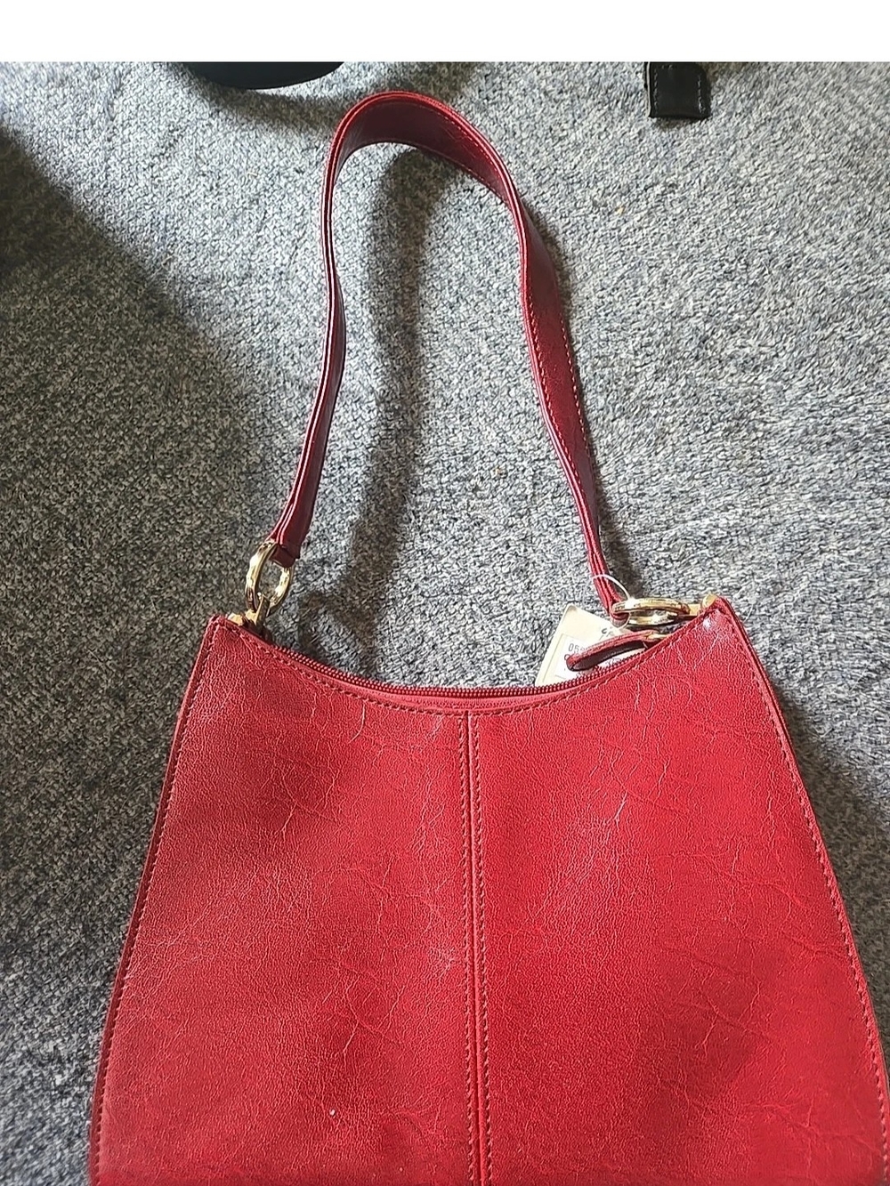 Liz Claiborne Burgundy Shoulder Bag with Gold Hardware